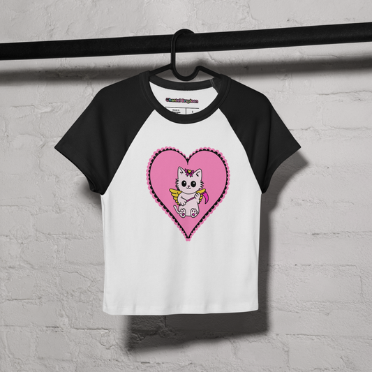 cupid kitty baby tee - cute & unbothered