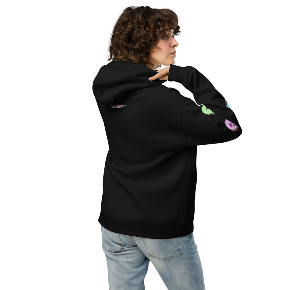 soft girl feral cat oversized hoodie - pink heart angel kitty