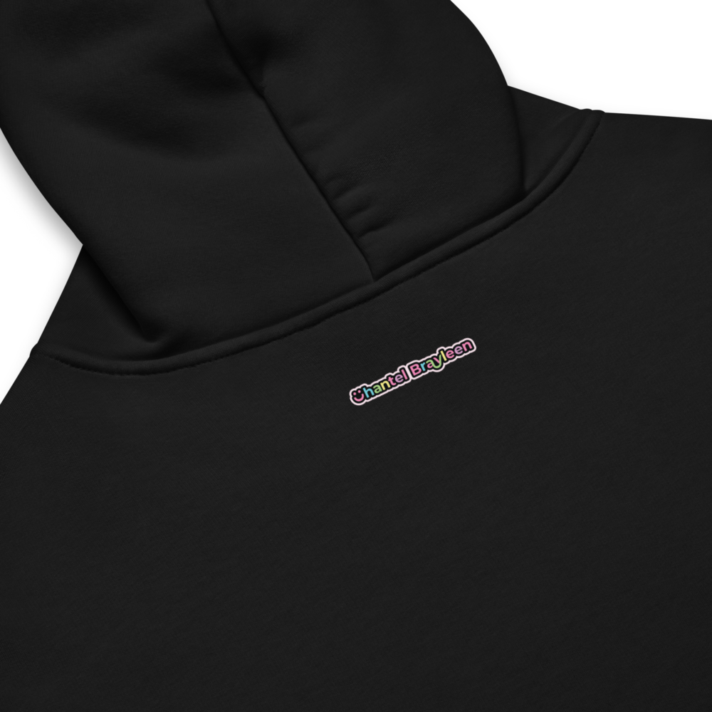 soft girl feral cat oversized hoodie - pink heart angel kitty