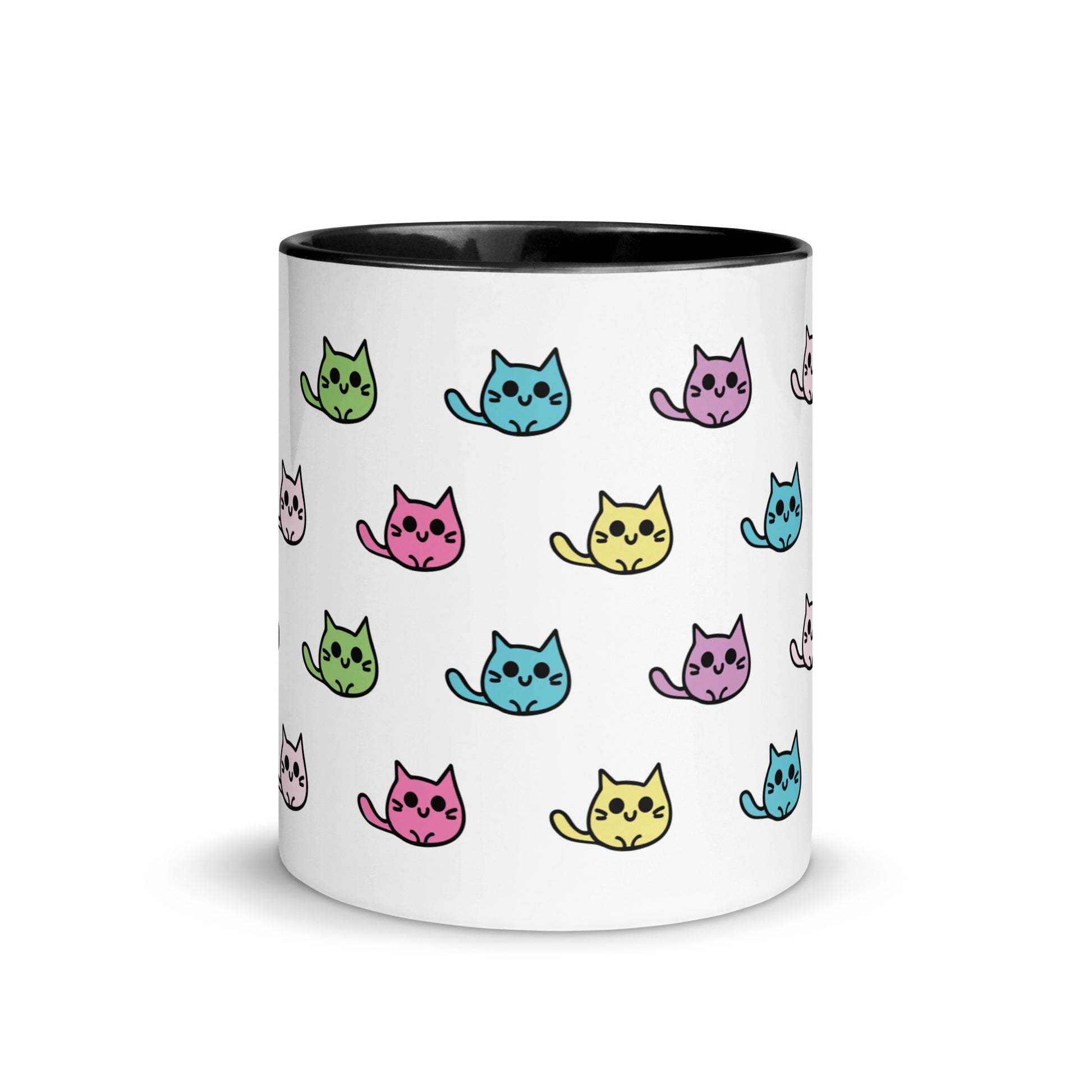 Product mockup cat mug black front