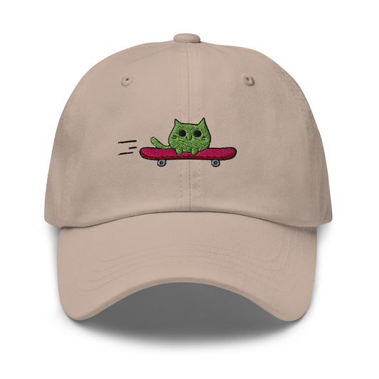 Product mockup skateboard cat hat 1