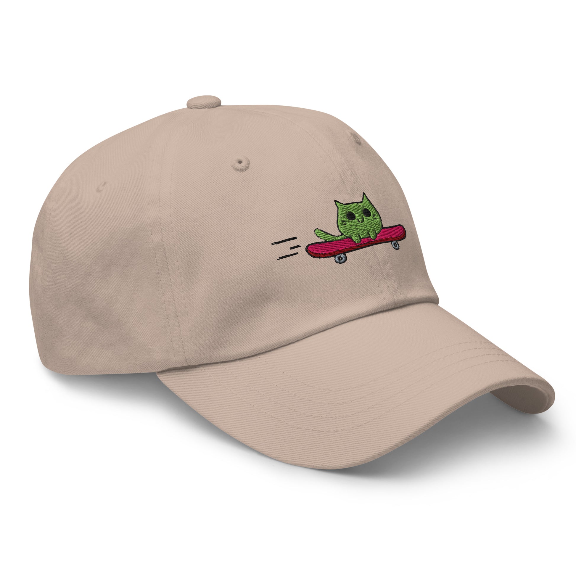 Product mockup skateboard_cat_hat_3_khaki