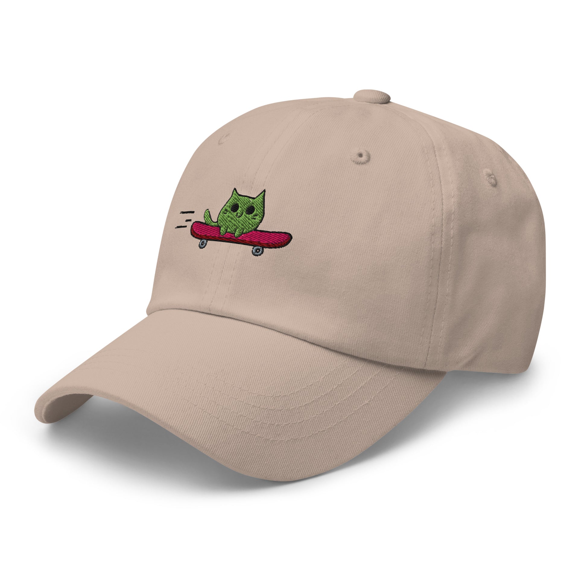 Product mockup skateboard_cat_hat_5_khaki