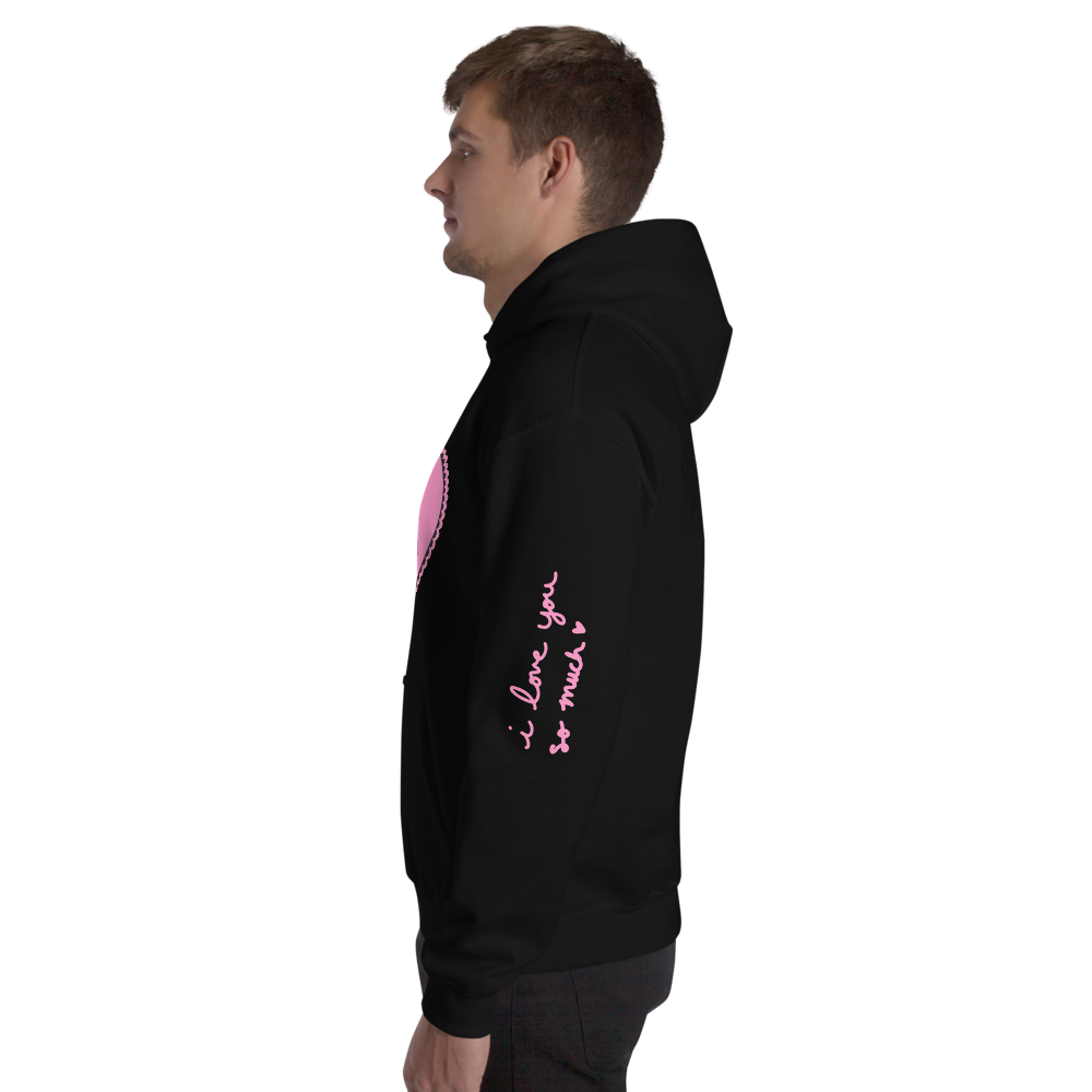 soft girl feral cat oversized hoodie - pink heart angel kitty