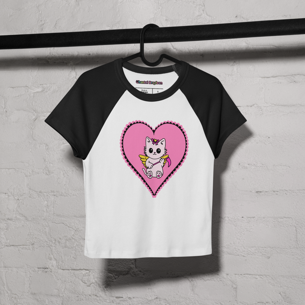 cupid kitty baby tee - cute & unbothered
