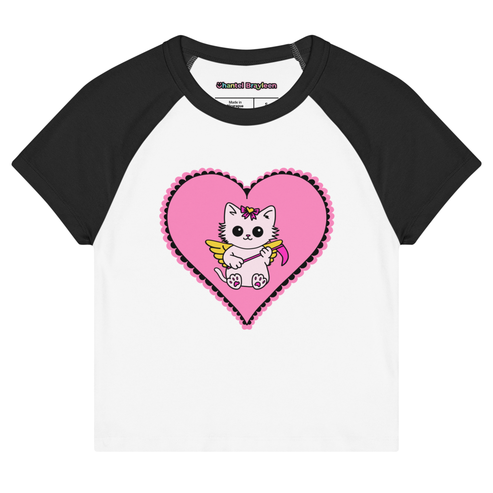 cupid kitty baby tee - cute & unbothered