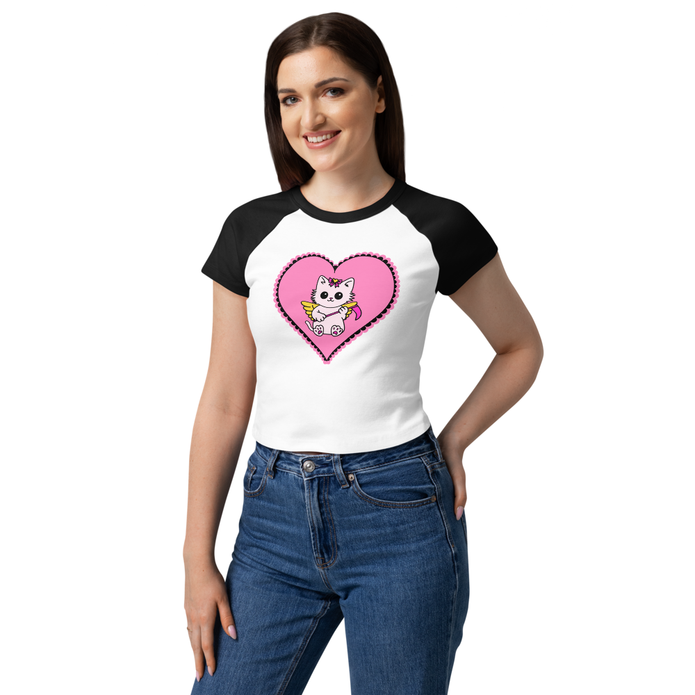 cupid kitty baby tee - cute & unbothered